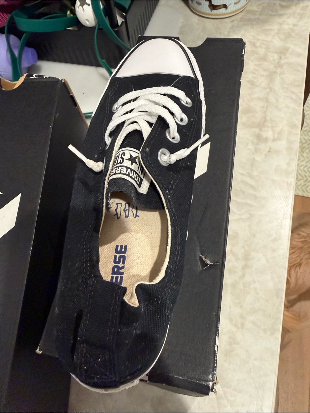Converse Black and White Low-Top Canvas Sneakers